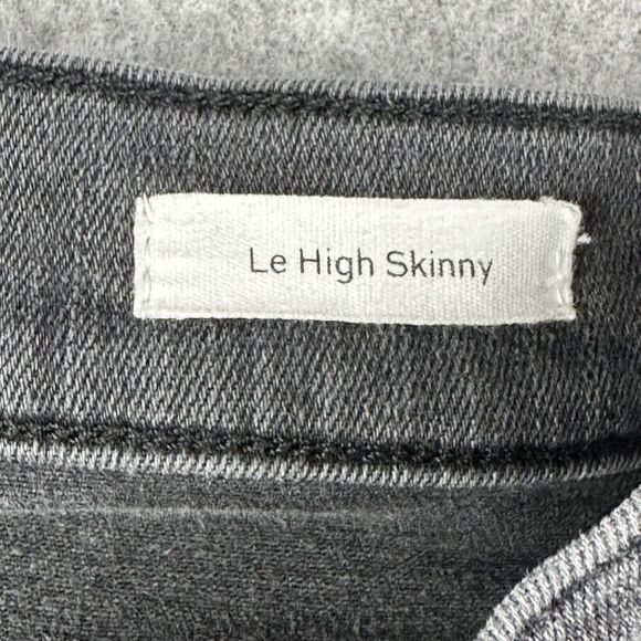 FRAME Denim Le High Skinny Jeans Womens 27 Gray Black Two Tone Side Stripe Slim* - Picture 12 of 13